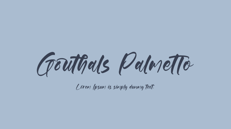 Gouthals Palmetto Font