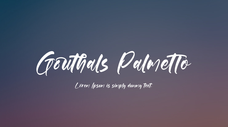 Gouthals Palmetto Font