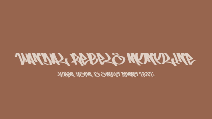 Vandal Rebels Monoline Font Family