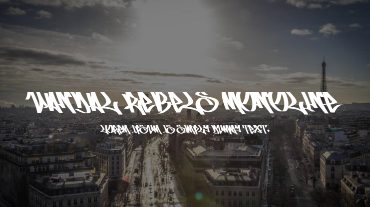 Vandal Rebels Monoline Font Family