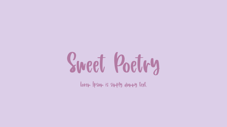 Sweet Poetry Font
