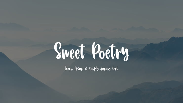 Sweet Poetry Font