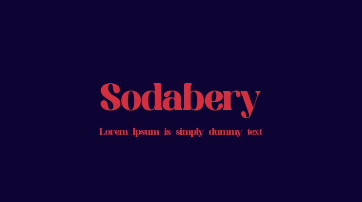 Sodabery Font