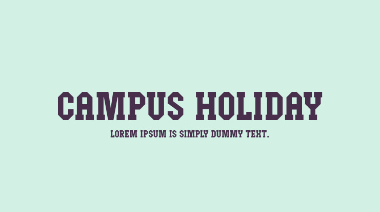 Campus Holiday Font Family