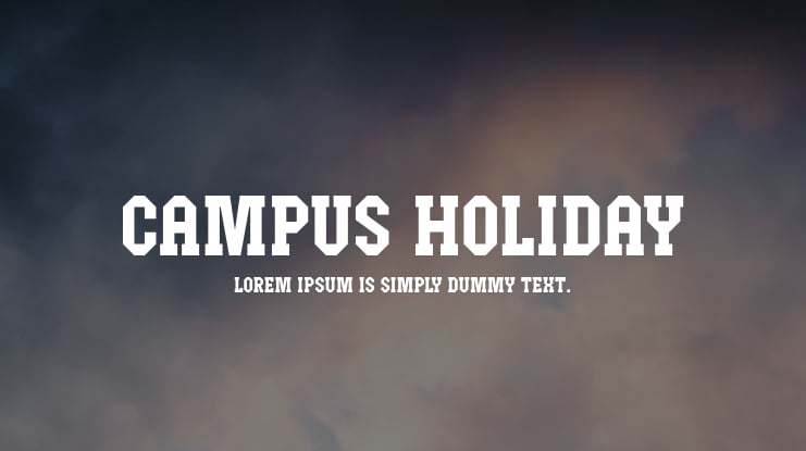 Campus Holiday Font Family