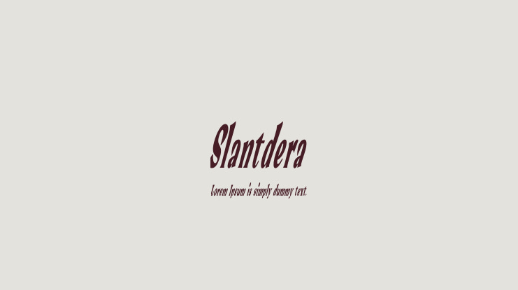 Slantdera Font