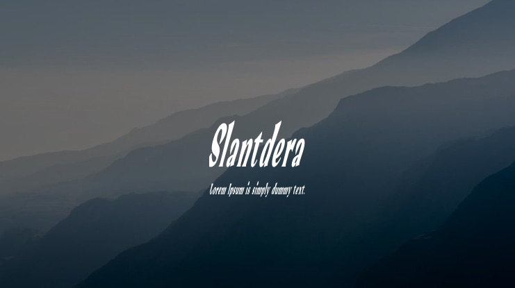 Slantdera Font
