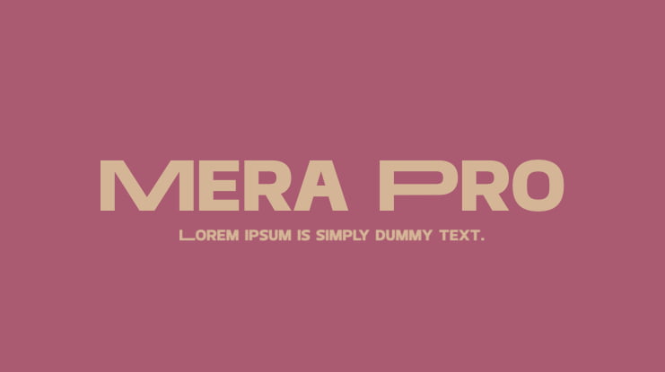 Mera Pro Font