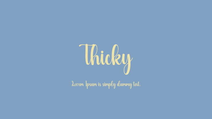 Thicky Font