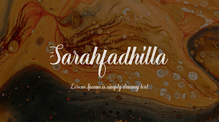 Sarahfadhilla Font
