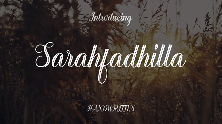 Sarahfadhilla Font