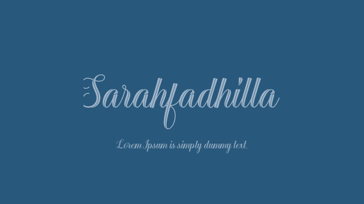 Sarahfadhilla Font