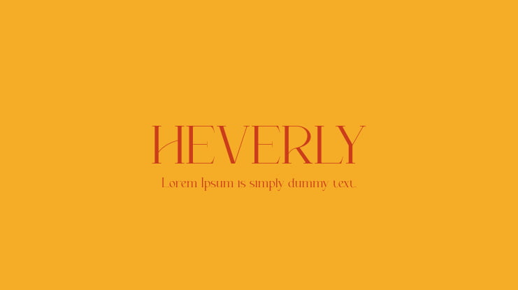 HEVERLY Font