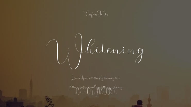 Whitening Font Family
