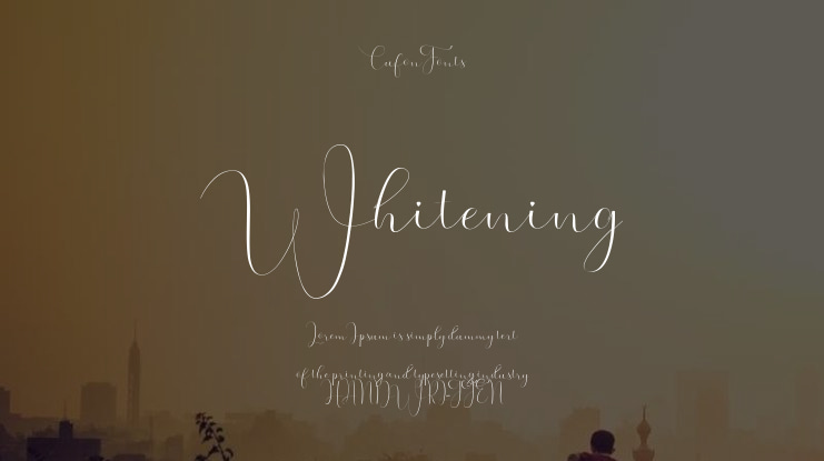 Whitening Font Family