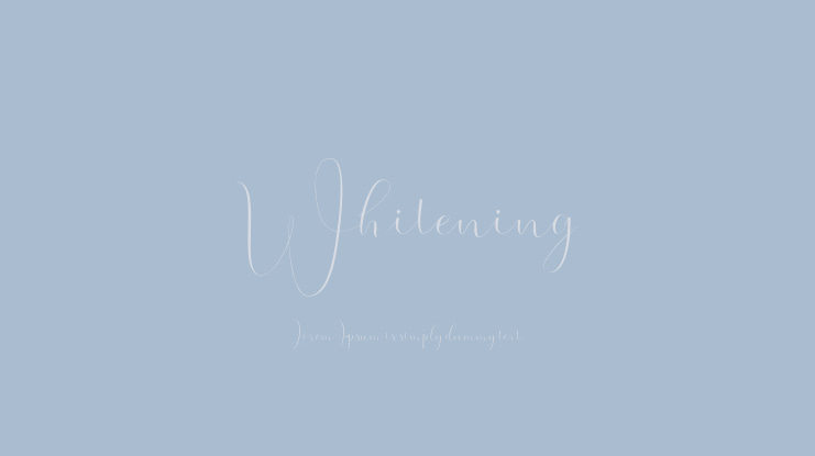 Whitening Font Family