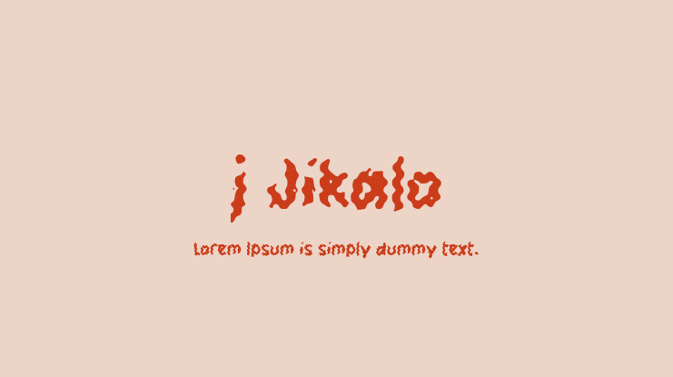 j Jikalo Font