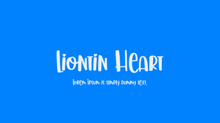 Liontin Heart Font