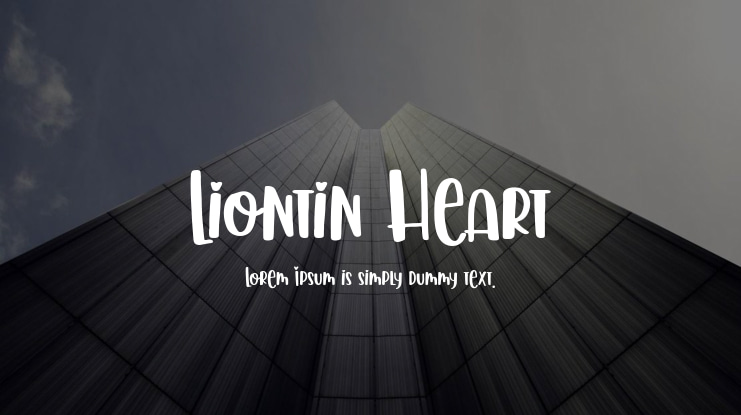 Liontin Heart Font