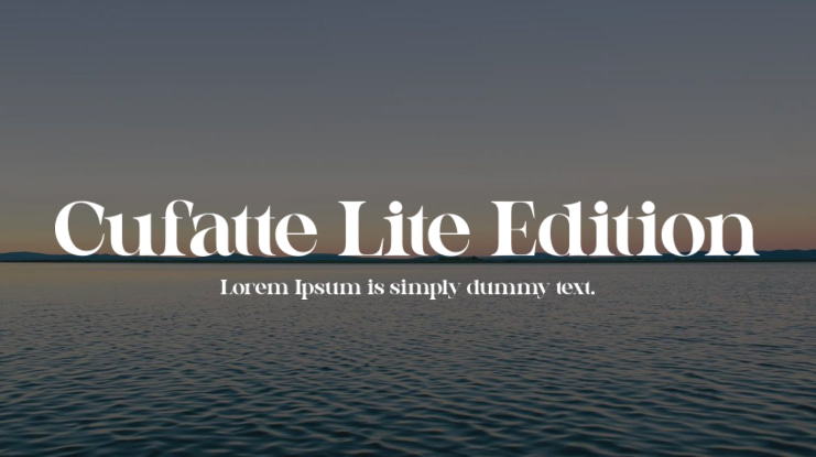 Cufatte Lite Edition Font