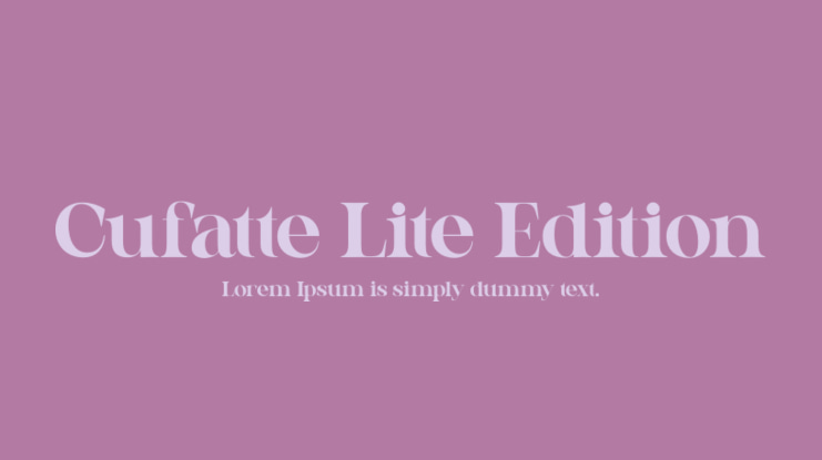 Cufatte Lite Edition Font