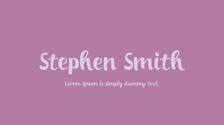 Stephen Smith Font