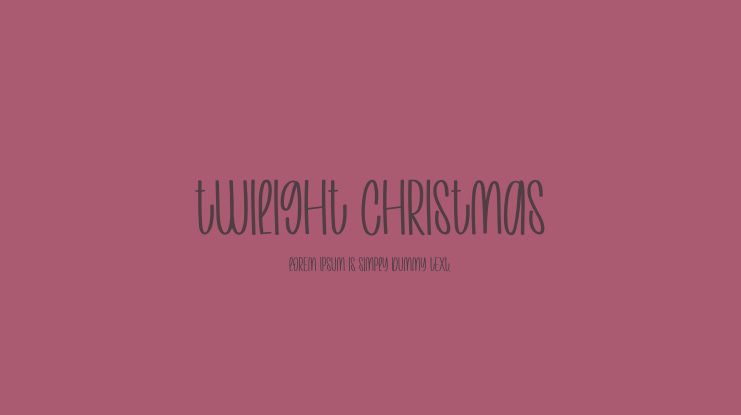 Twilight Christmas Font
