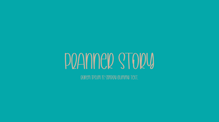 Planner Story Font