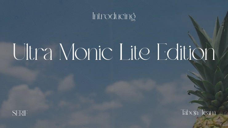 Ultra Monic Lite Edition Font