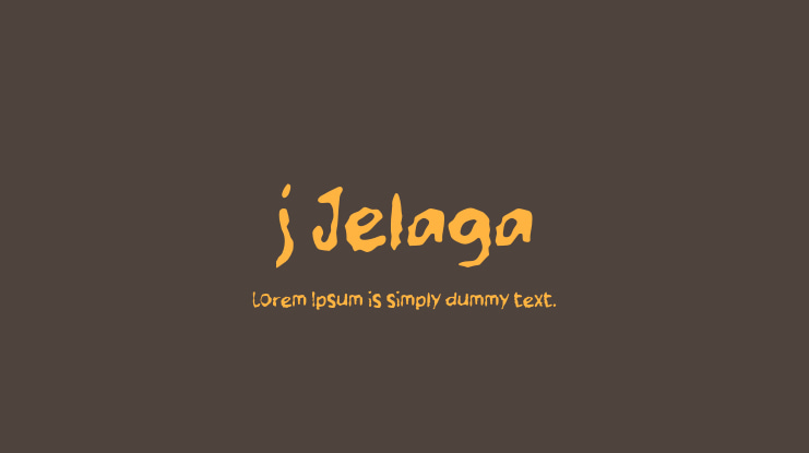 j Jelaga Font