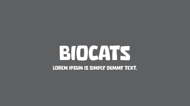 Biocats Font