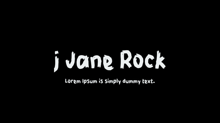 j Jane Rock Font