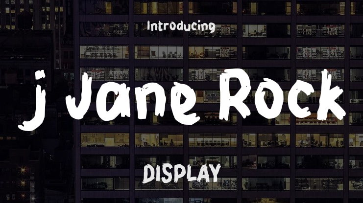 j Jane Rock Font