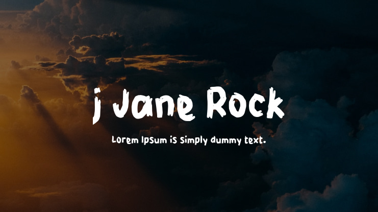 j Jane Rock Font