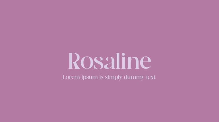 Rosaline Font