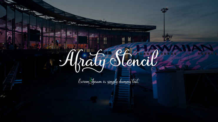 Afraty Stencil Font