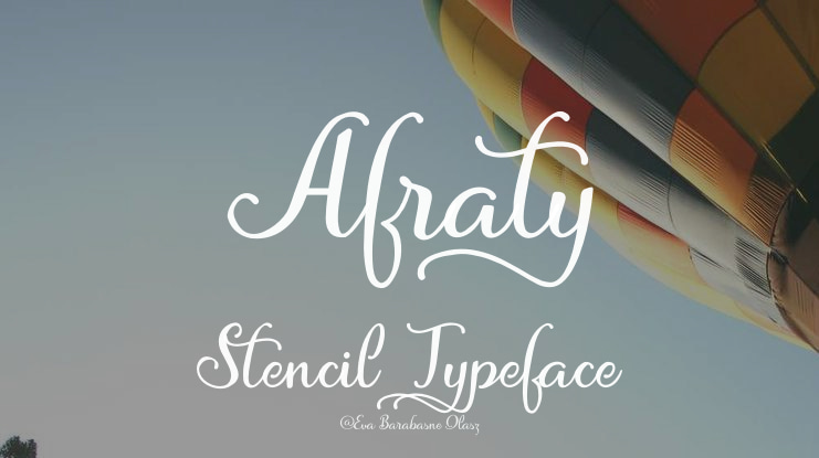 Afraty Stencil Font