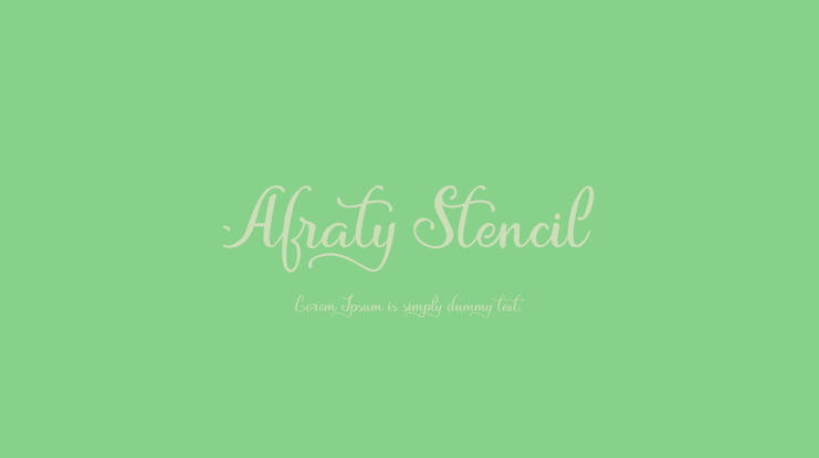Afraty Stencil Font