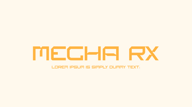 MECHA RX20 Font