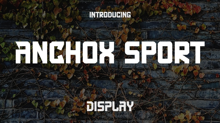 Anchox Sport Font