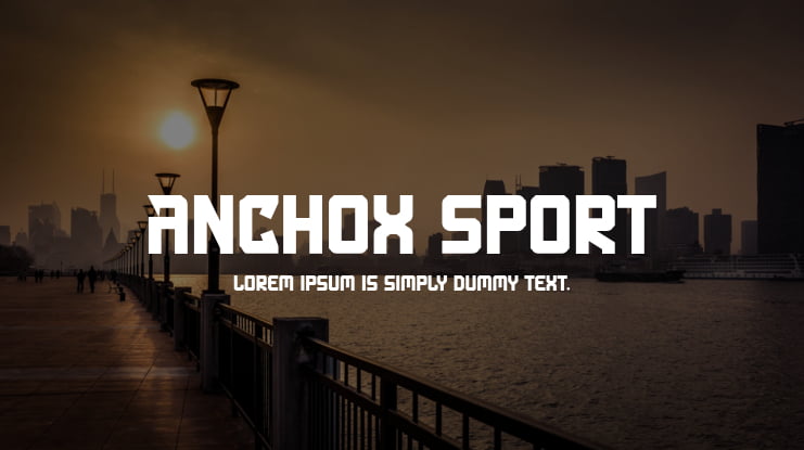 Anchox Sport Font