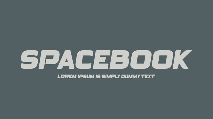 SPACEBOOK Font