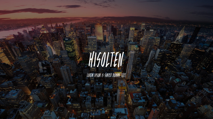 Hisolten Font