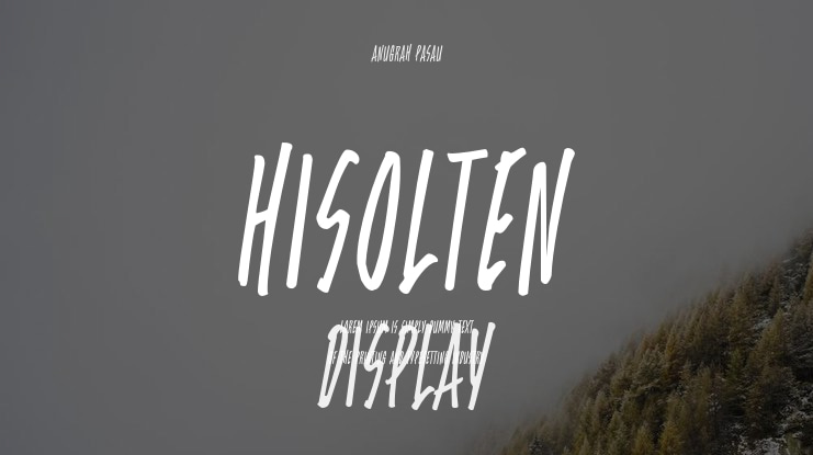 Hisolten Font