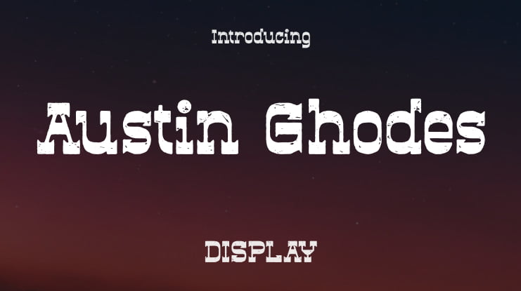 Austin Ghodes Font