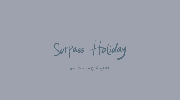 Surpass Holiday Font