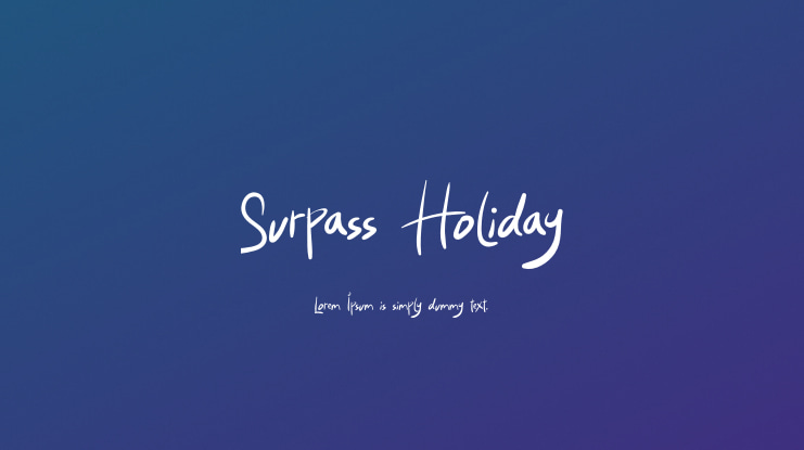 Surpass Holiday Font