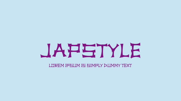 Japstyle Font