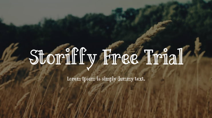Storiffy Free Trial Font