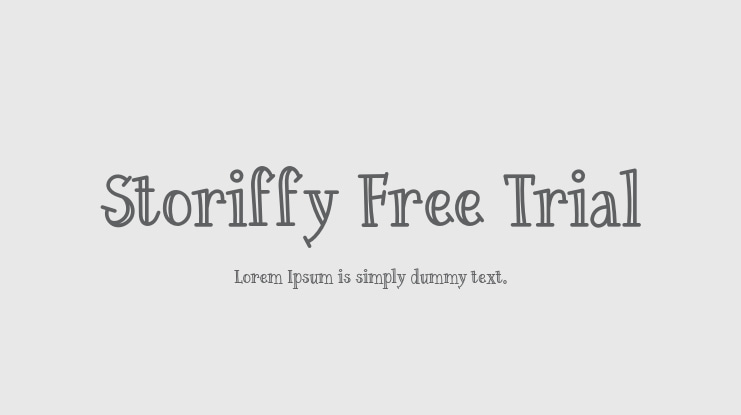 Storiffy Free Trial Font
